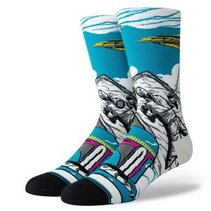 Bobba Fett stance  Multicolor Graphic Crew Socks